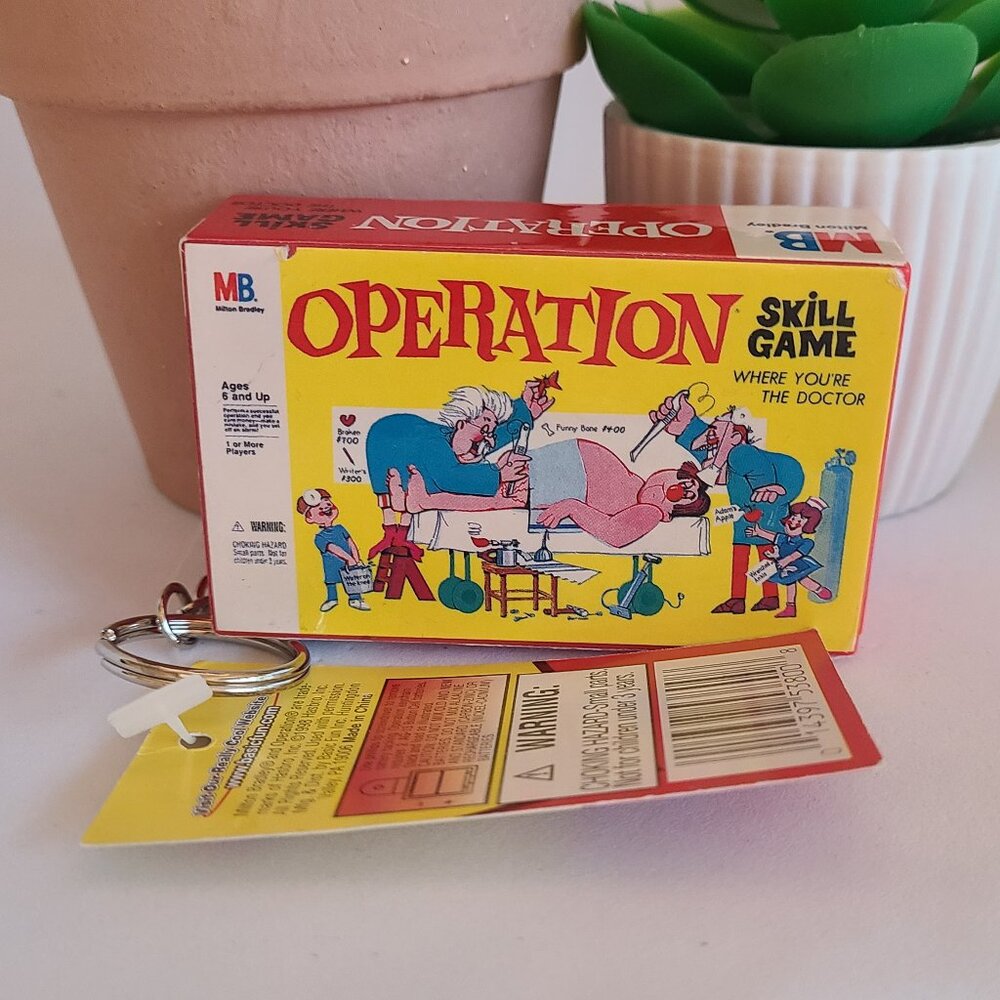 Milton Bradley‎ Operation Game Miniature Keychain Multi-Color NEW Collectible